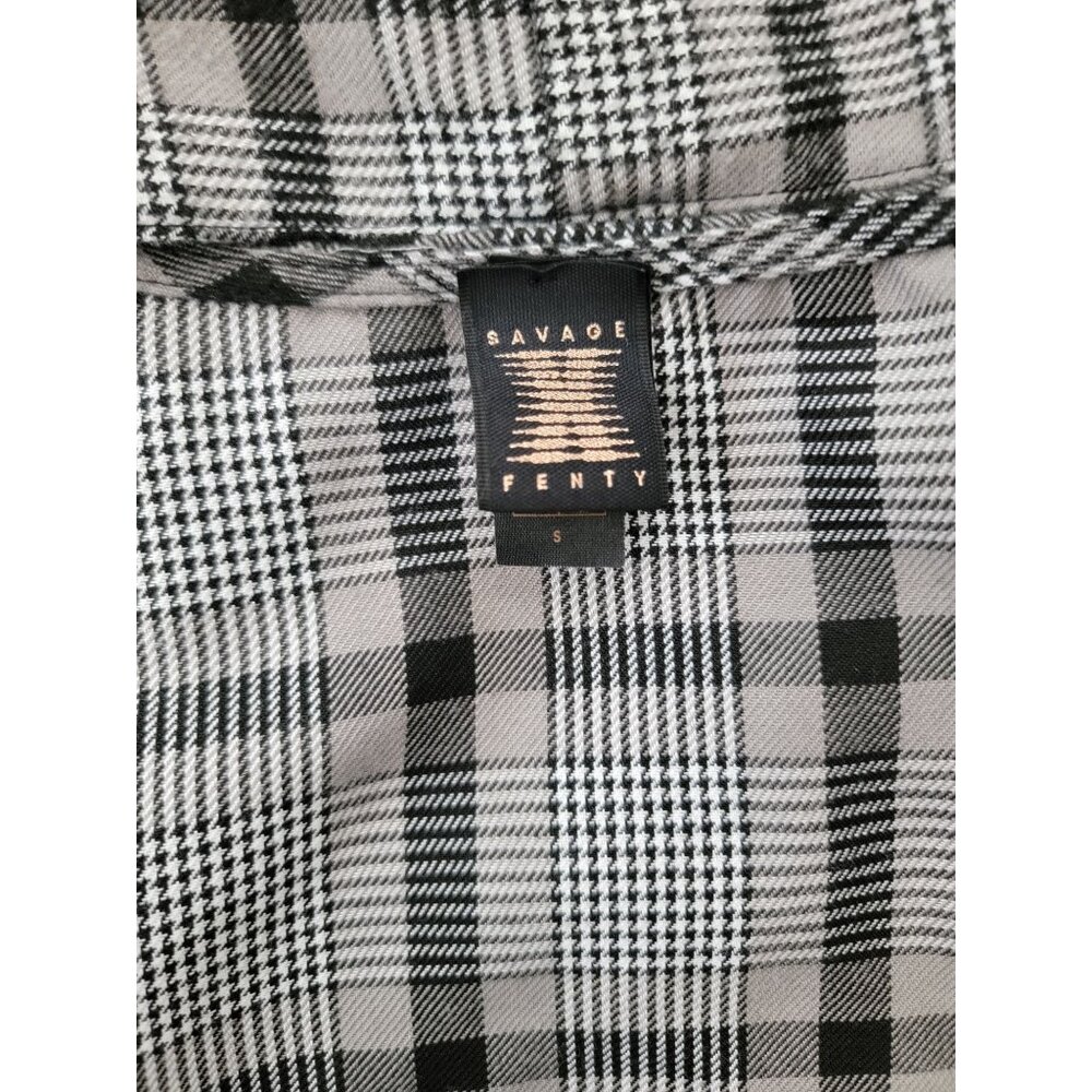 Savage x Fenty Remixed Plaid Belted Long Men's Robe Sz S - Picture 9 of 10